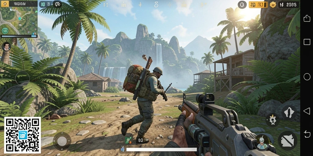 Gameplay mendebarkan dalam 8QR dengan grafis yang memukau.