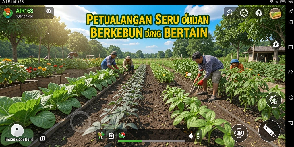 Tampilan menarik dari gameplay AIR168 dengan aktivitas bertani.