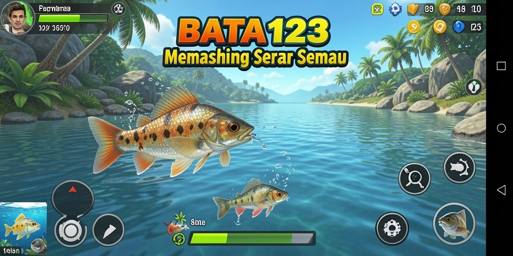 Screenshot gameplay BATA123 menampilkan suasana memancing yang tenang dan menarik.