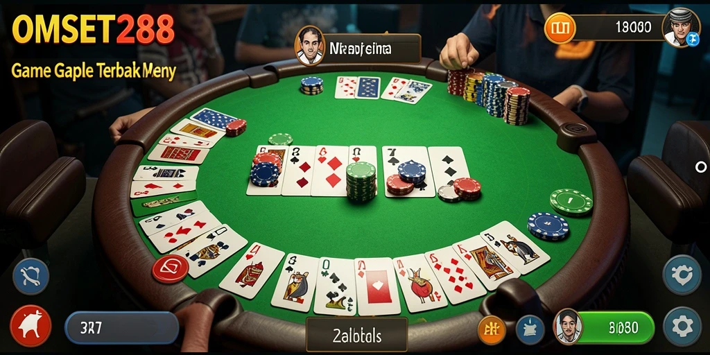 Tampilan menarik dari gameplay Gaple di OMSET288.