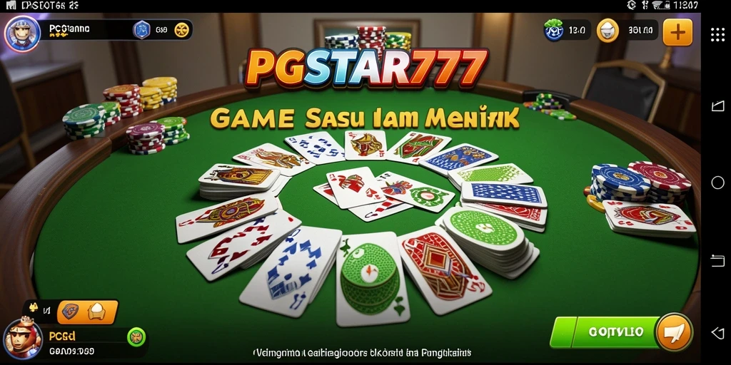 Tampilan gameplay PGSTAR777 yang seru dengan kartu Gaple.