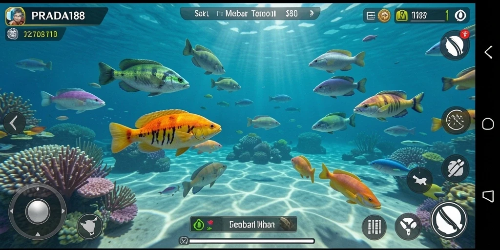 Tampilan gameplay PRADA188 yang mendebarkan saat menembak ikan.