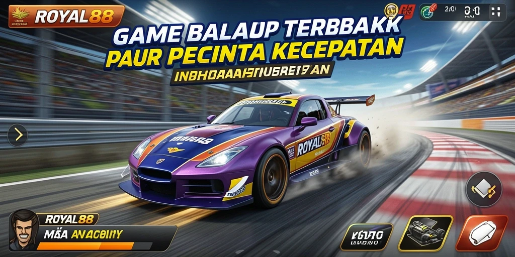Screenshot gameplay balap intens di ROYAL88