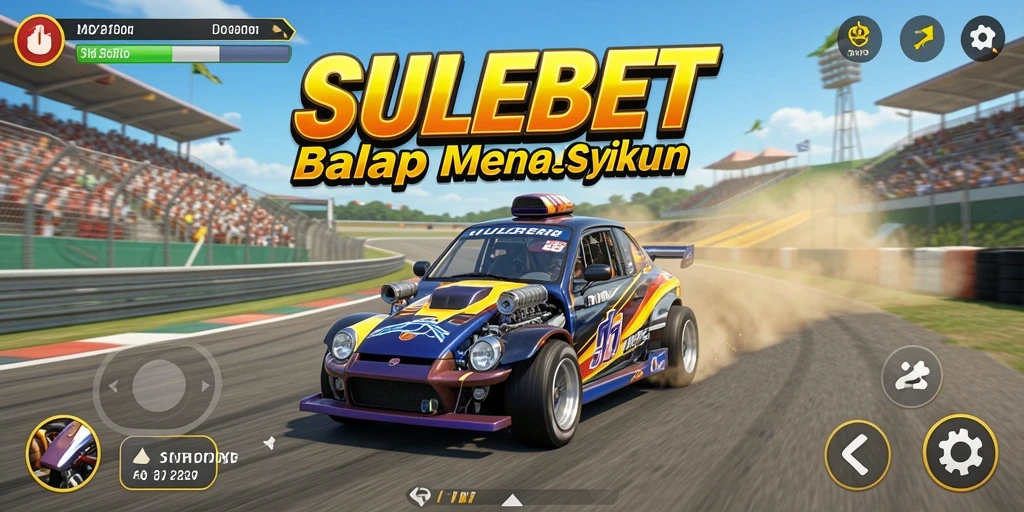 Tampilan gameplay SULEBET yang mendebarkan dan penuh aksi balap.