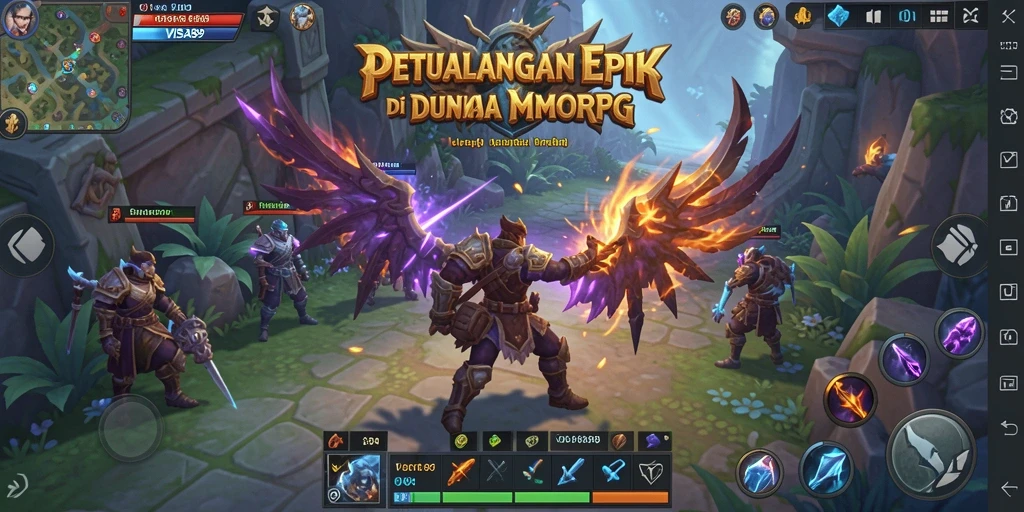 Tampilan gameplay <strong>VISA89</strong> menampilkan aksi seru dalam dunia MMORPG.