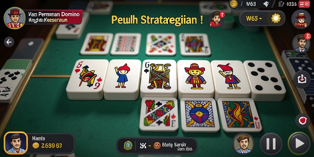 Gameplay seru W67 yang menampilkan aksi permainan Domino.